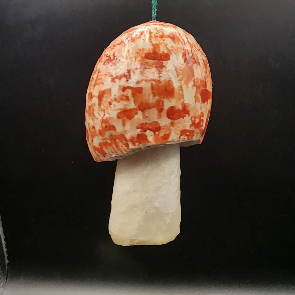 Hand Crafted Red and White Mushroom Decor Ornament